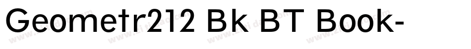 Geometr212 Bk BT Book字体转换